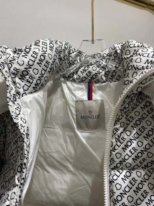 Moncler jacket White, Black Logo - Image 4