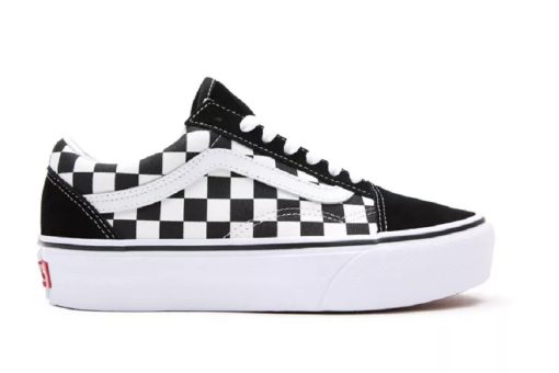 Vans Old Skool Black Platform Checkered