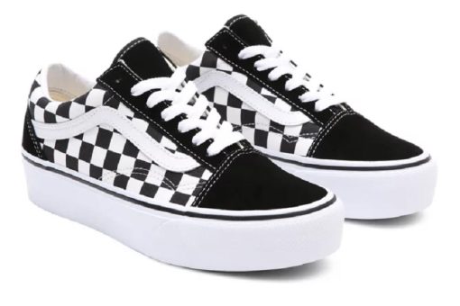 Vans Old Skool Black Platform Checkered