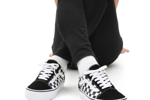 Vans Old Skool Black Platform Checkered