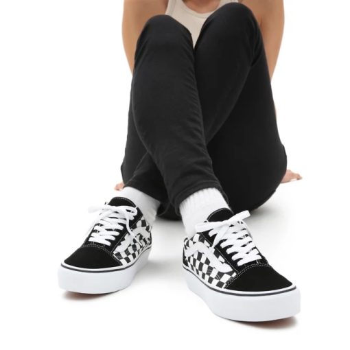 Vans Old Skool Black Platform Checkered