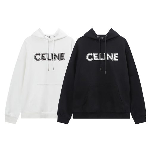 Hoodie White Black