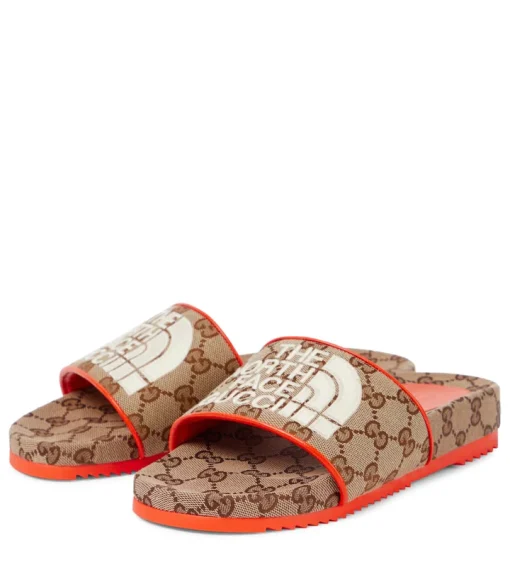 Gucci The Northface slide Canvas Orange