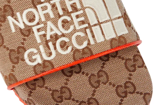 Gucci The Northface slide Canvas Orange