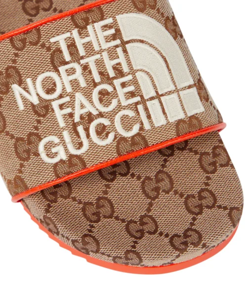 Gucci The Northface slide Canvas Orange