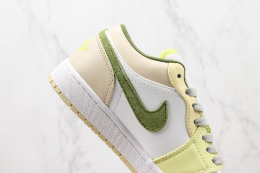 Nike Air Jordan 1 Low Sail White Oil Green - Image 5