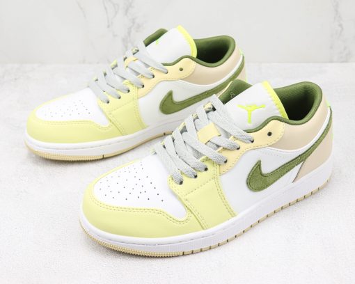 Nike Air Jordan 1 Low Sail White Oil Green - Image 2