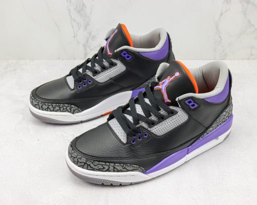 Jordan 3 Retro Black Court Purple