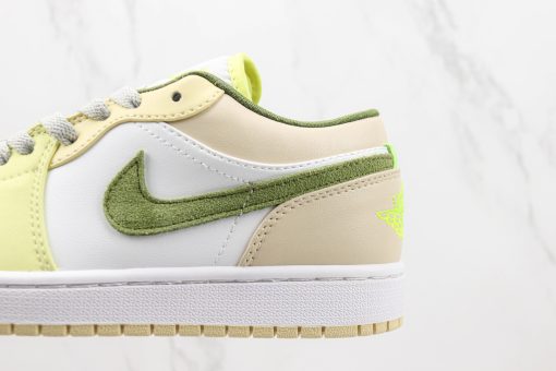 Nike Air Jordan 1 Low Sail White Oil Green - Image 4