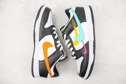 Nike Dunk Low Multi Swooshes Teal Orange