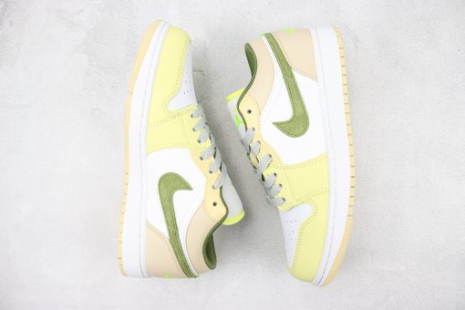 Nike Air Jordan 1 Low Sail White Oil Green - Image 3