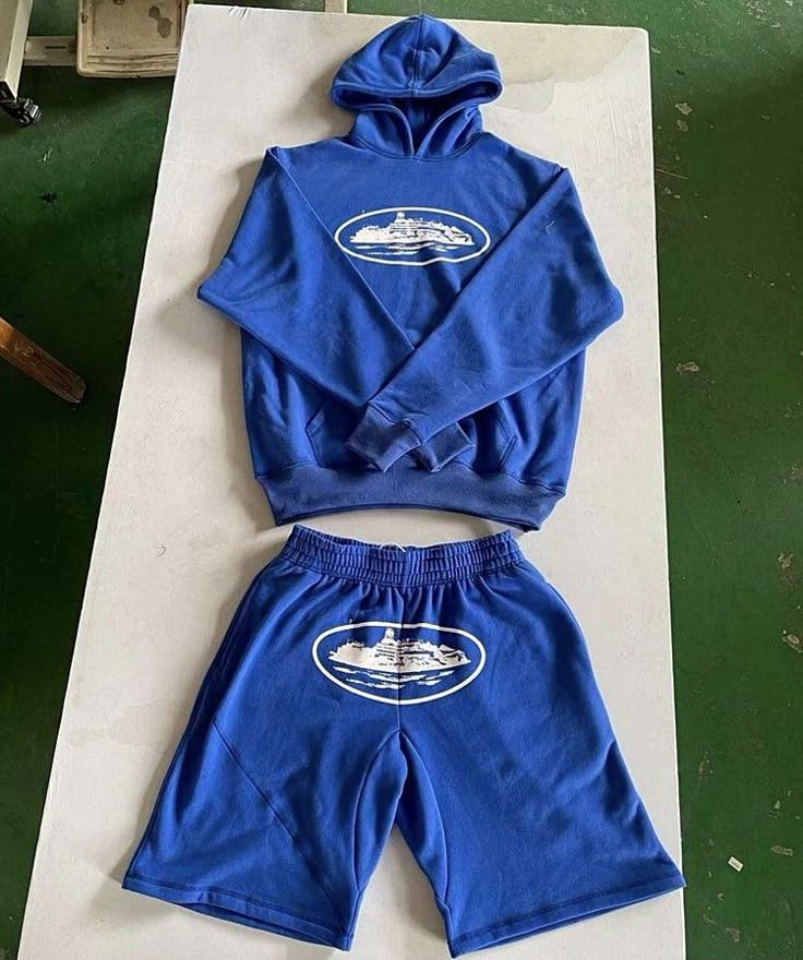 Blue Corteiz Tracksuit with Shorts