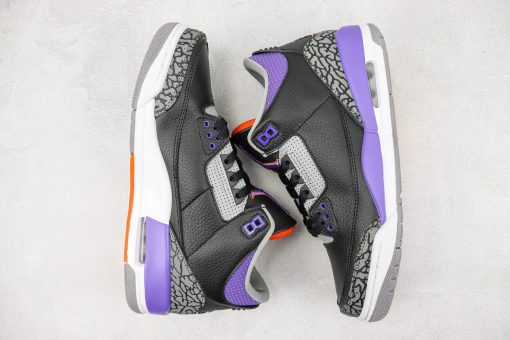 Jordan 3 Retro Black Court Purple