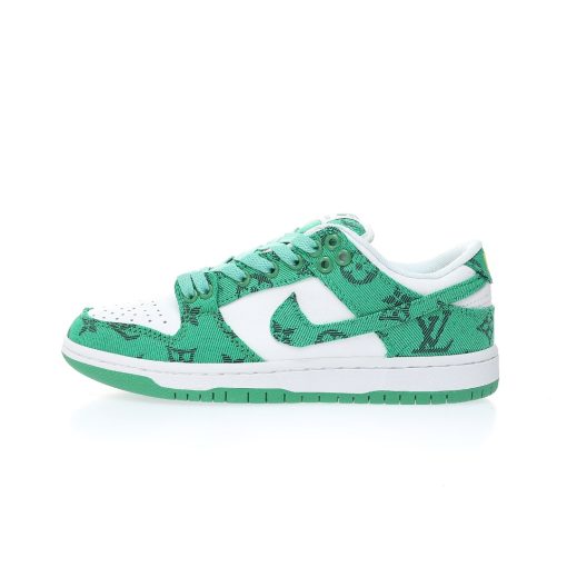 x Nike SB Dunk Low"White/Green LV Monogram"