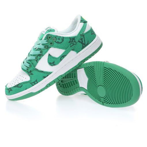 x Nike SB Dunk Low"White/Green LV Monogram"