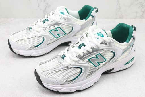 New Balance 530 White Silver Green