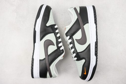 Nike Dunk Low Grey Black Orange Mini Swoosh