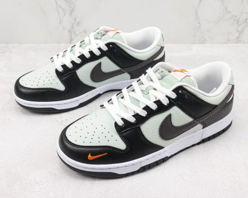 Nike Dunk Low Grey Black Orange Mini Swoosh