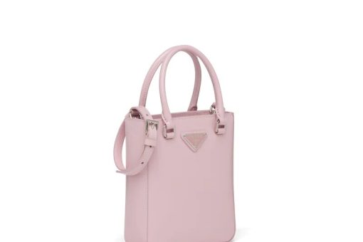 PRADA SMALL BRUSHED LEATHER TOTE