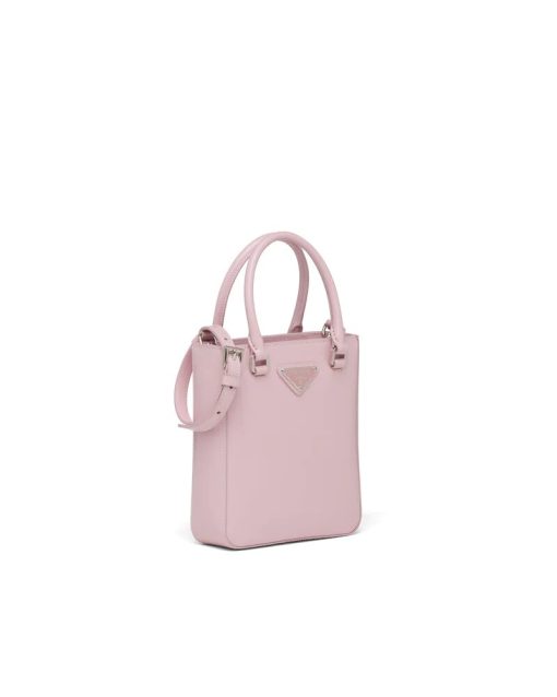 PRADA SMALL BRUSHED LEATHER TOTE