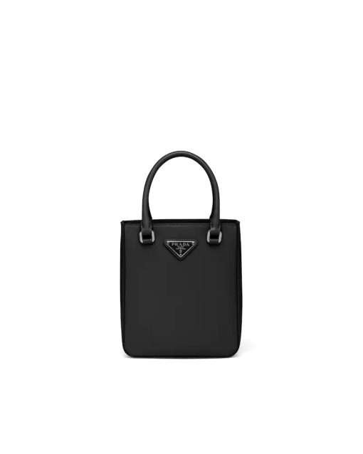 PRADA SMALL BRUSHED LEATHER TOTE