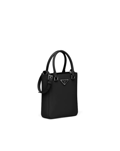 PRADA SMALL BRUSHED LEATHER TOTE