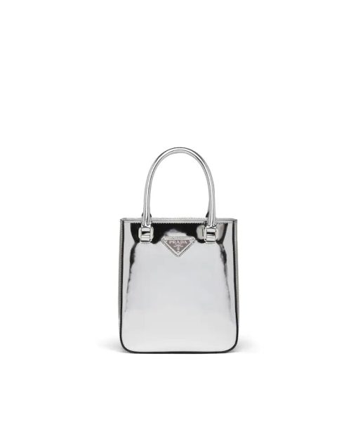 PRADA SMALL BRUSHED LEATHER TOTE