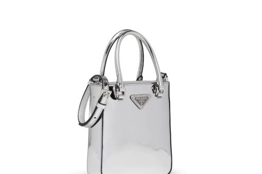 PRADA SMALL BRUSHED LEATHER TOTE