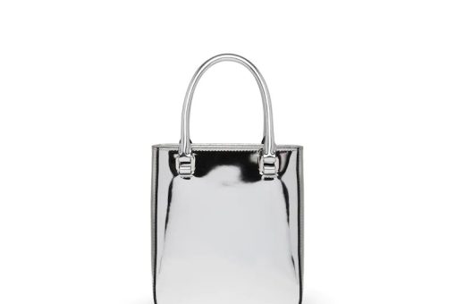 PRADA SMALL BRUSHED LEATHER TOTE