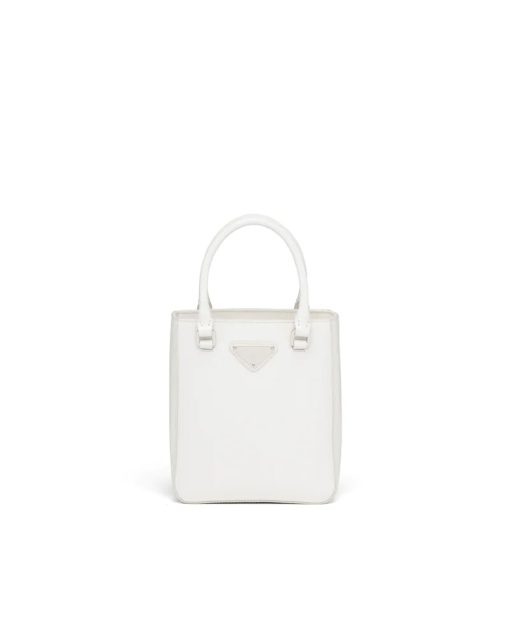 PRADA SMALL BRUSHED LEATHER TOTE