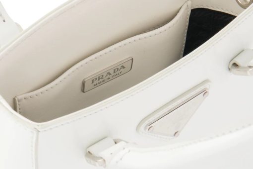 PRADA SMALL BRUSHED LEATHER TOTE