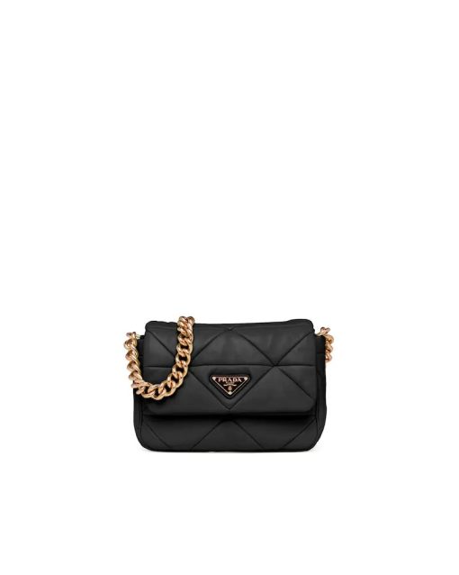 PRADA SYSTEM NAPPA LEATHER PATCHWORK BAG BLACK/WHITE