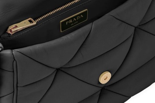 PRADA SYSTEM NAPPA LEATHER PATCHWORK BAG BLACK/WHITE