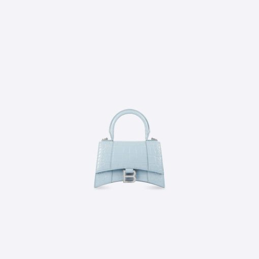 HOURGLASS SHOULDER BAG – BABYBLUE CROCODILE