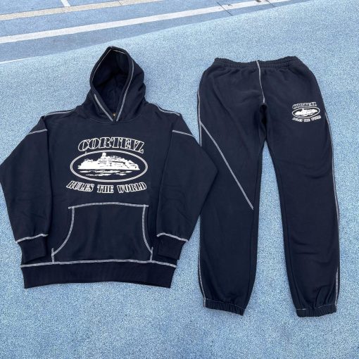 Corteiz Alcatraz Black Tracksuit