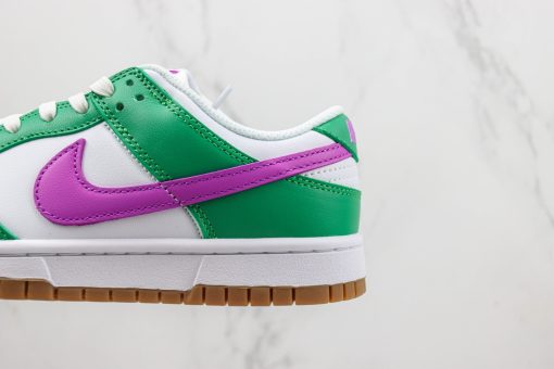 Nike Dunk Low White Stadium Green Fuchsia