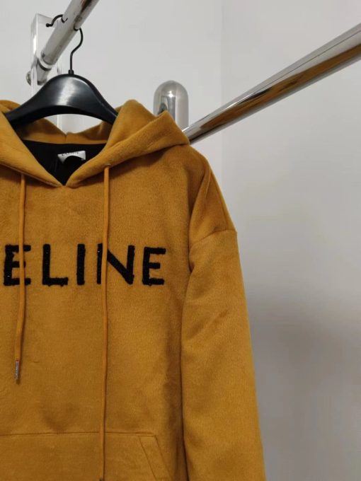 Yellow velvet hoodie