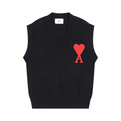 V-neck wool vest - Image 2