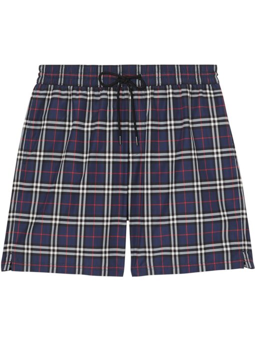 BB checked drawstring swim shorts