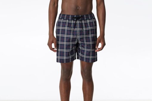 BB checked drawstring swim shorts