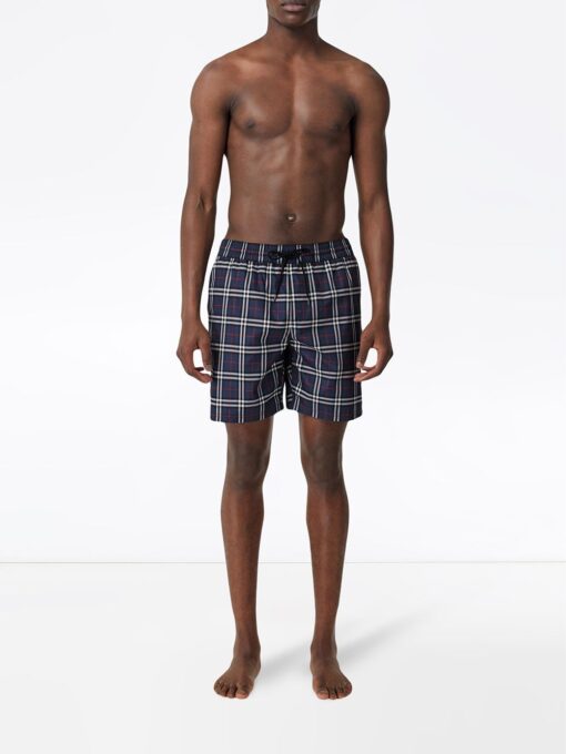 BB checked drawstring swim shorts