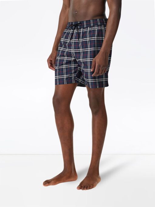 BB checked drawstring swim shorts