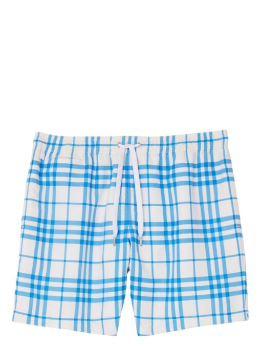 BB checked drawstring swim shorts