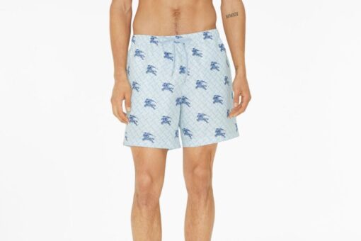 BB checked drawstring swim shorts