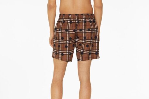 BB checked drawstring swim shorts