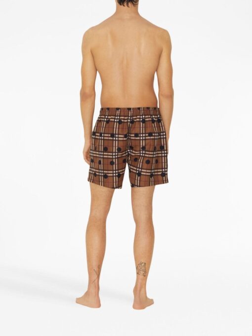 BB checked drawstring swim shorts