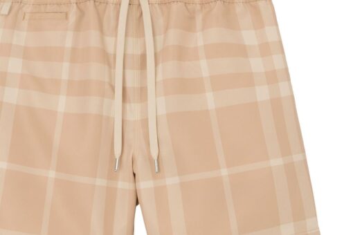 BB checked drawstring swim shorts