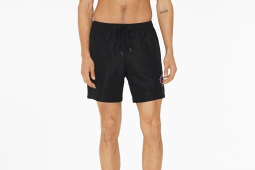 BB checked drawstring swim shorts