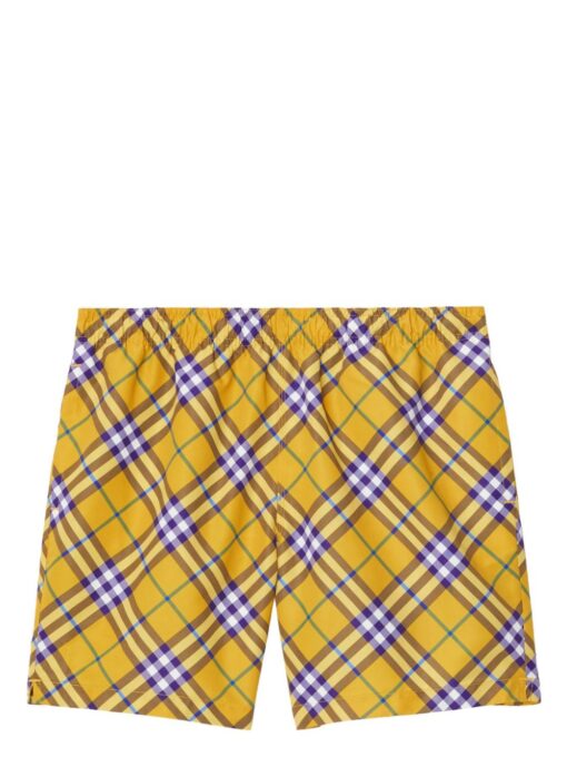 BB checked drawstring swim shorts