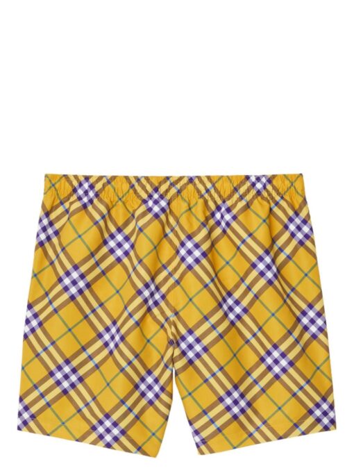 BB checked drawstring swim shorts